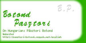 botond pasztori business card