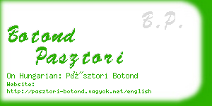 botond pasztori business card